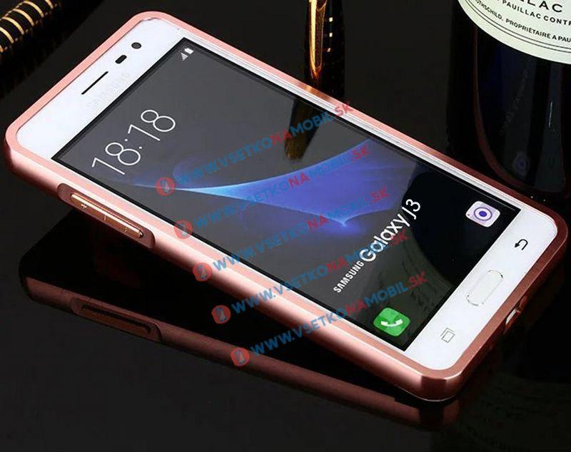 Zaščitni Zrcalni Ovitek Samsung Galaxy J3 2016 Pink (metallic)