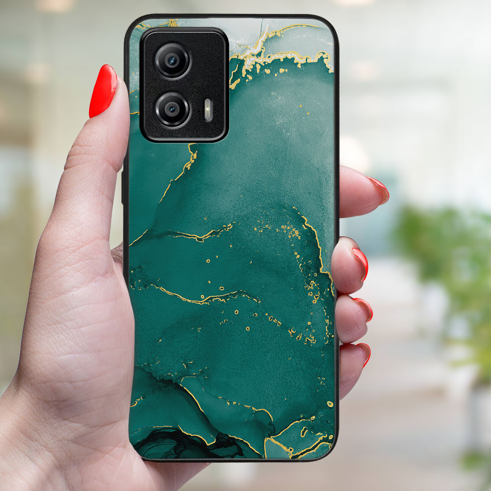 MY ART Zaščitni Pokrov Za Motorola Moto G53 5G GREEN MARBLE (145)