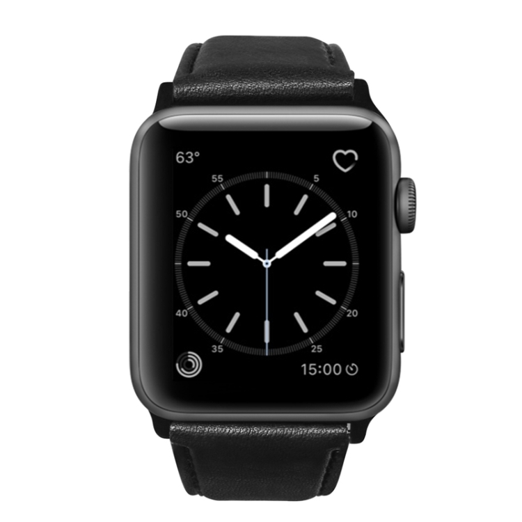 WAX Kožený Remienok Apple Watch Ultra 1 / 2 (49mm) / 9 / 9 / 8 / 7 (45mm) / 6 / SE / 5 / 4 (44mm) / 1, 2, 3 (42mm) čierny