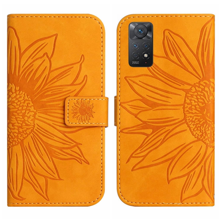 ART SUNFLOWER Etui Za Denarnico Z Vrvico Za Xiaomi Redmi Note 11 / Note 11S Rumena