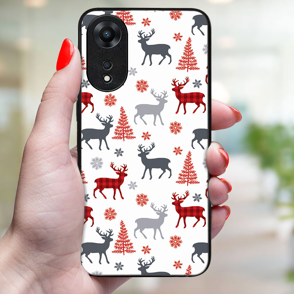 MY ART Ovitek Z Božičnim Dizajnom Oppo A78 DEER (068)