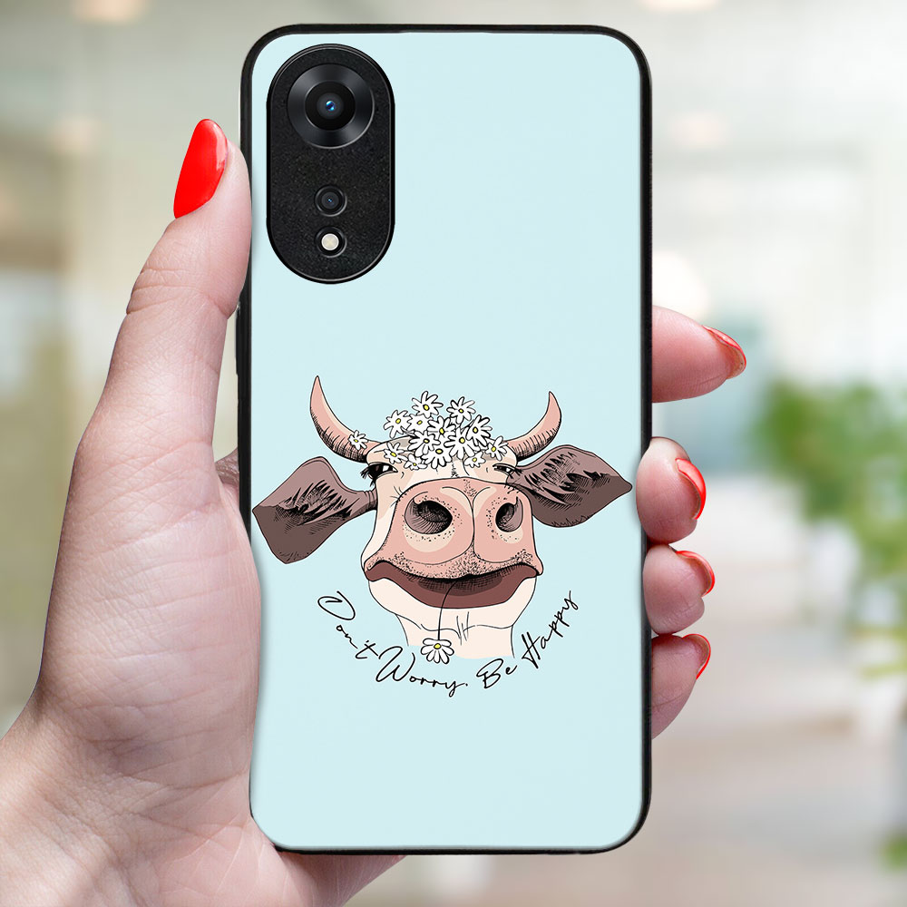 MY ART Zaščitni Ovitek Za Oppo A78 HAPPY COW (181)