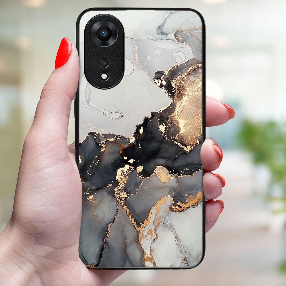 MY ART Zaščitni Pokrov Za Oppo A78 5G GREY MARBLE (140)