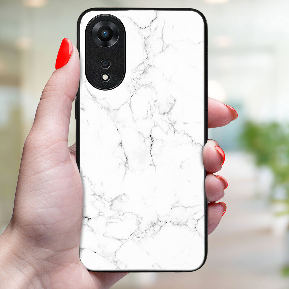 MY ART Zaščitni Pokrov Za Oppo A78 5G WHITE MARBLE (144)