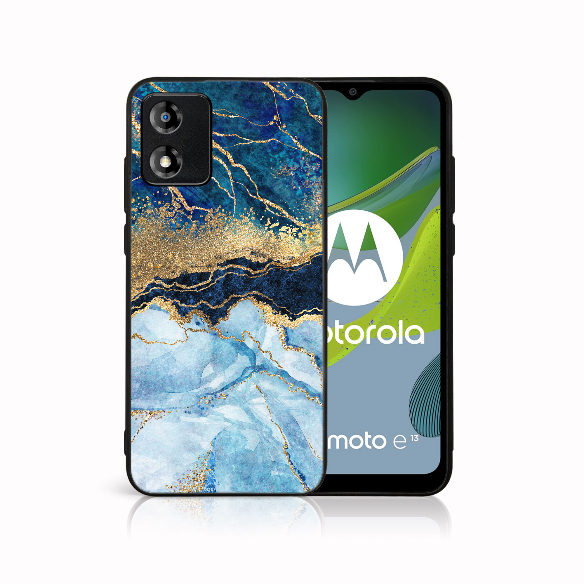 MY ART Zaščitni Pokrov Za Motorola Moto E13 BLUE MARBLE (141)