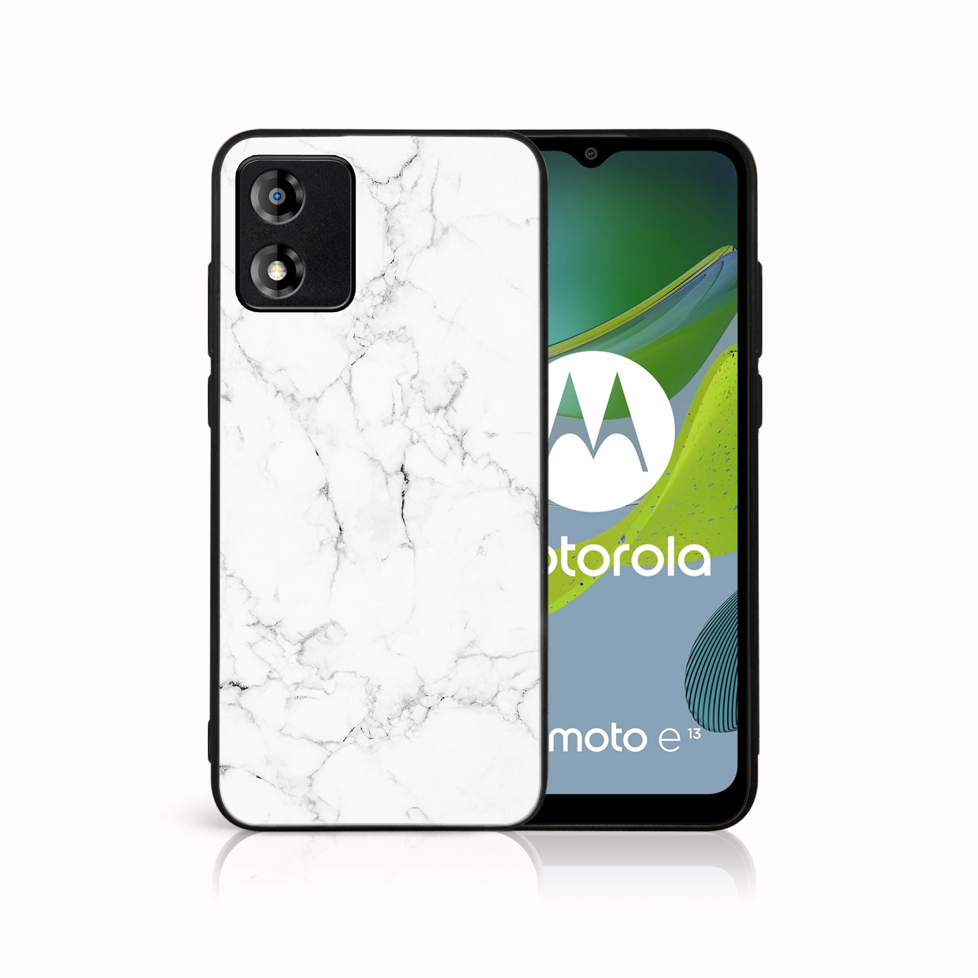 MY ART Zaščitni Pokrov Za Motorola Moto E13 WHITE MARBLE (144)