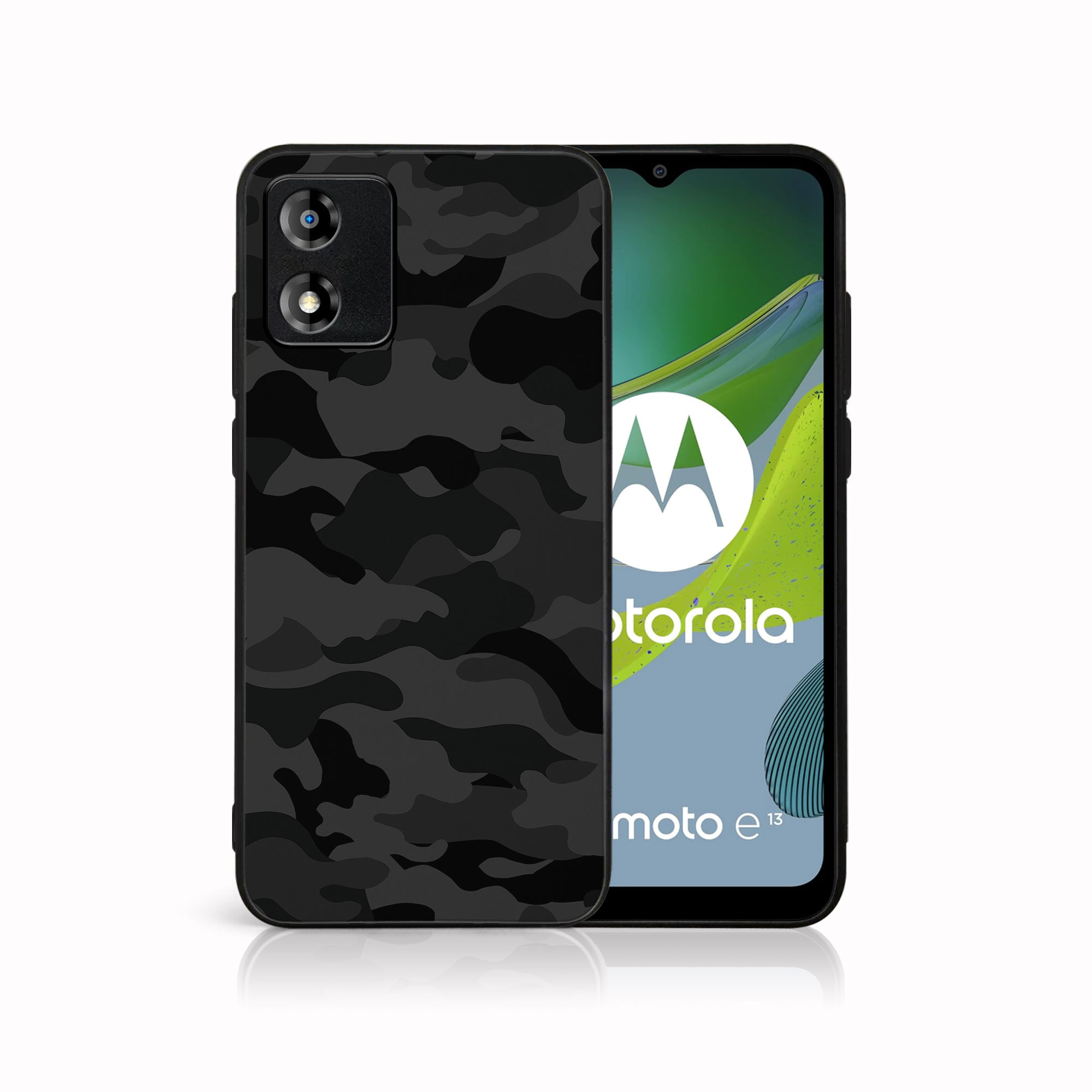 MY ART Zaščitni Pokrov Za Motorola Moto E13 BLACK CAMO (234)