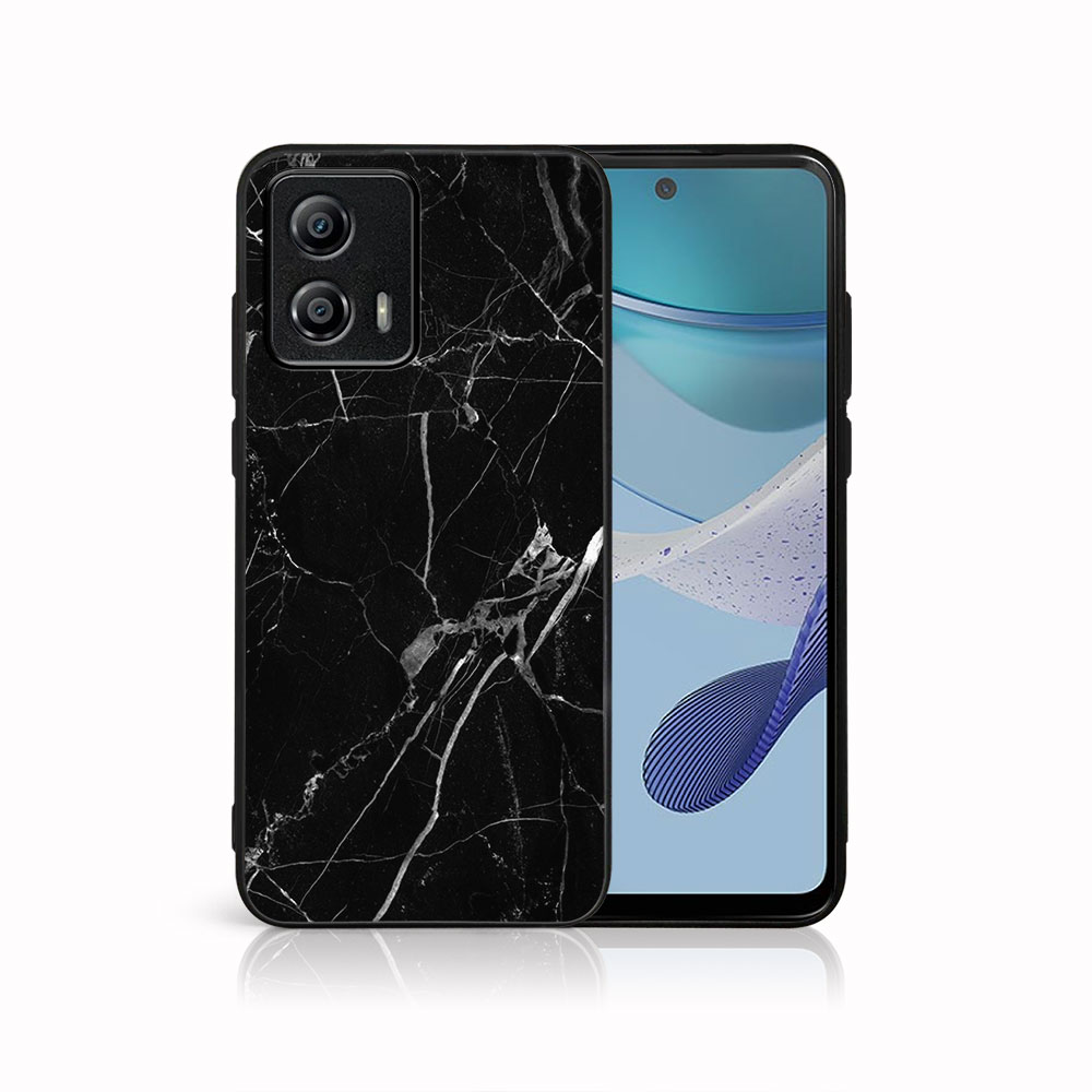 MY ART Zaščitni Pokrov Za Motorola Moto G53 5G BLACK MARBLE (142)