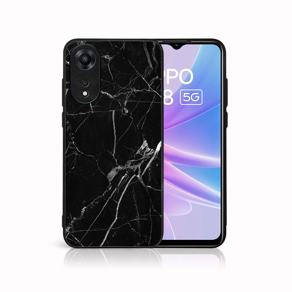 MY ART Zaščitni Pokrov Za Oppo A78 5G BLACK MARBLE (142)