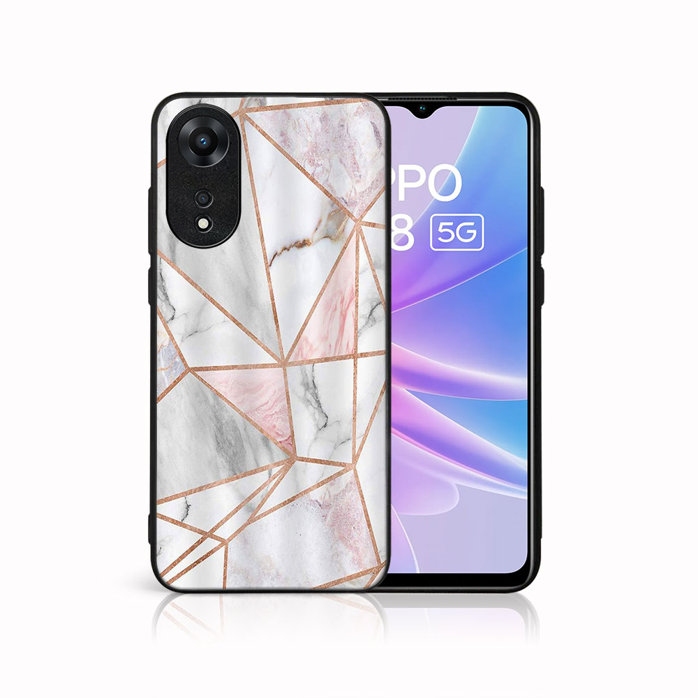 MY ART Zaščitni Pokrov Za Oppo A78 5G PINK MARBLE (143)