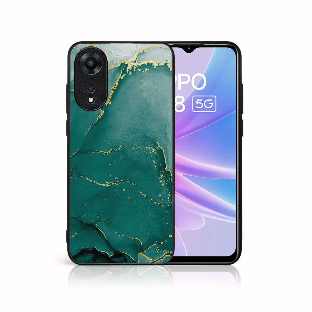 MY ART Zaščitni Pokrov Za Oppo A78 5G GREEN MARBLE (145)