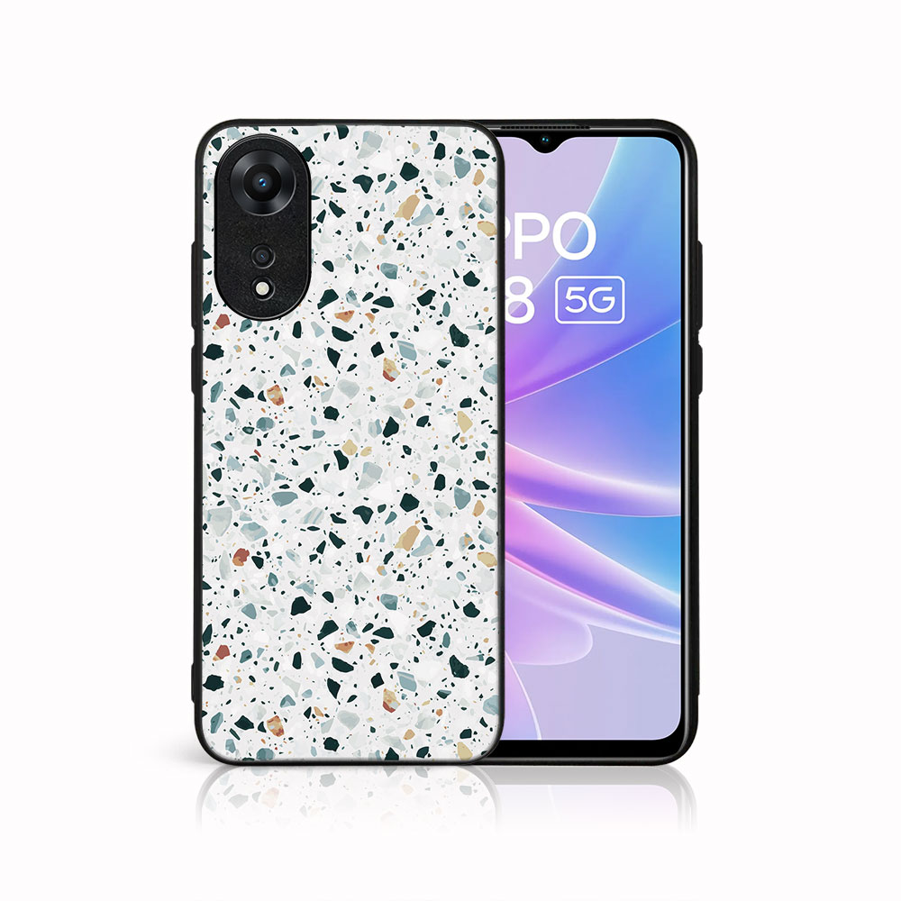 MY ART Zaščitni Pokrov Za Oppo A78 5G GREY TERRAZZO (163)