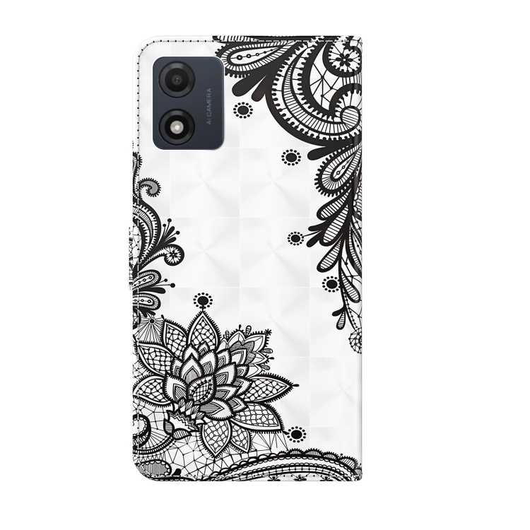 ART Ovitek Denarnice Za Motorola Moto E13 BLACK FLOWER