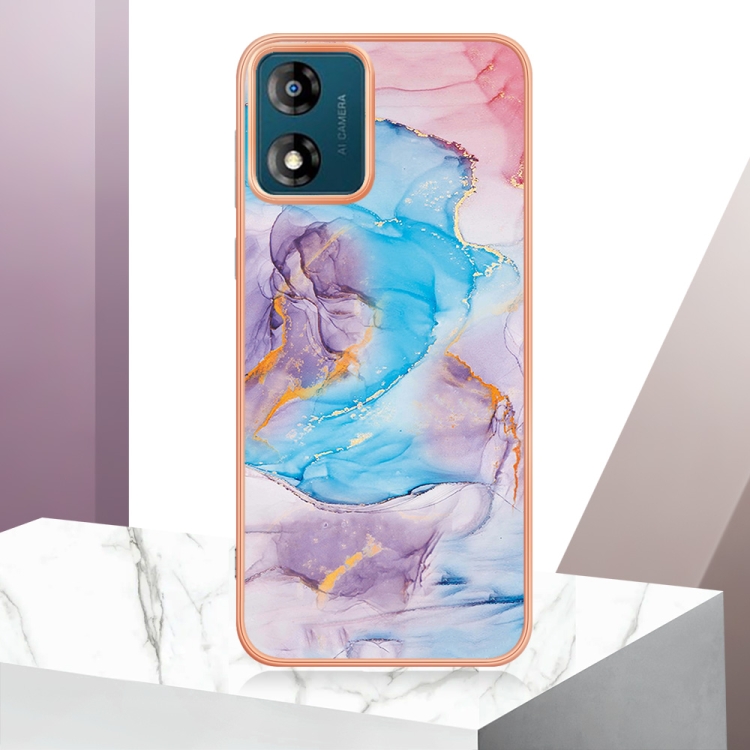 IMD MARBLE Zaščitni Pokrov Za Motorola Moto E13 BLUE