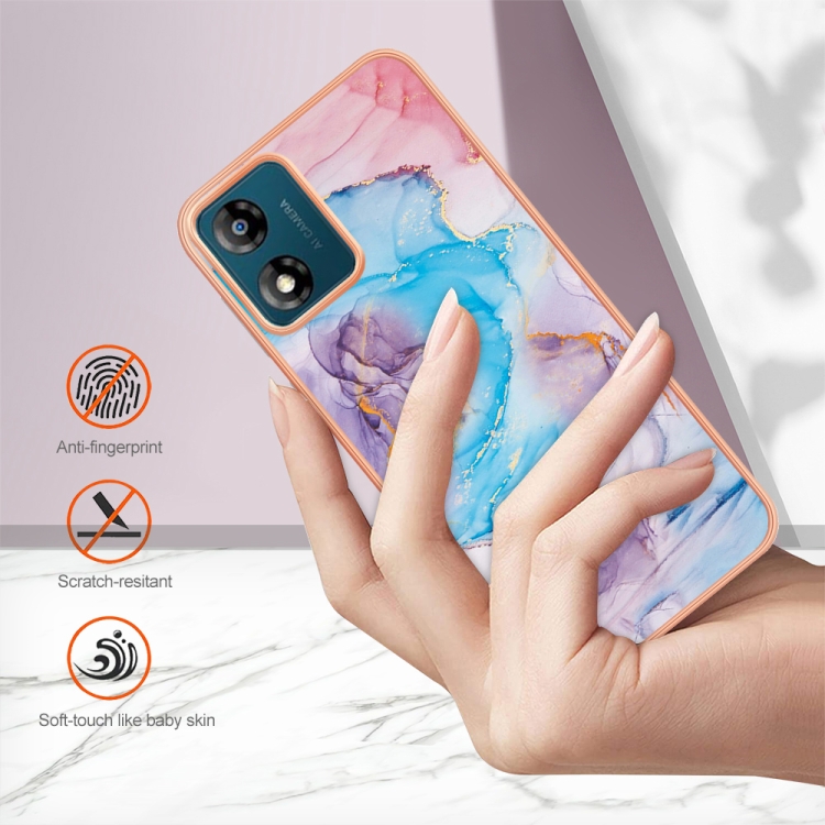 IMD MARBLE Zaščitni Pokrov Za Motorola Moto E13 BLUE