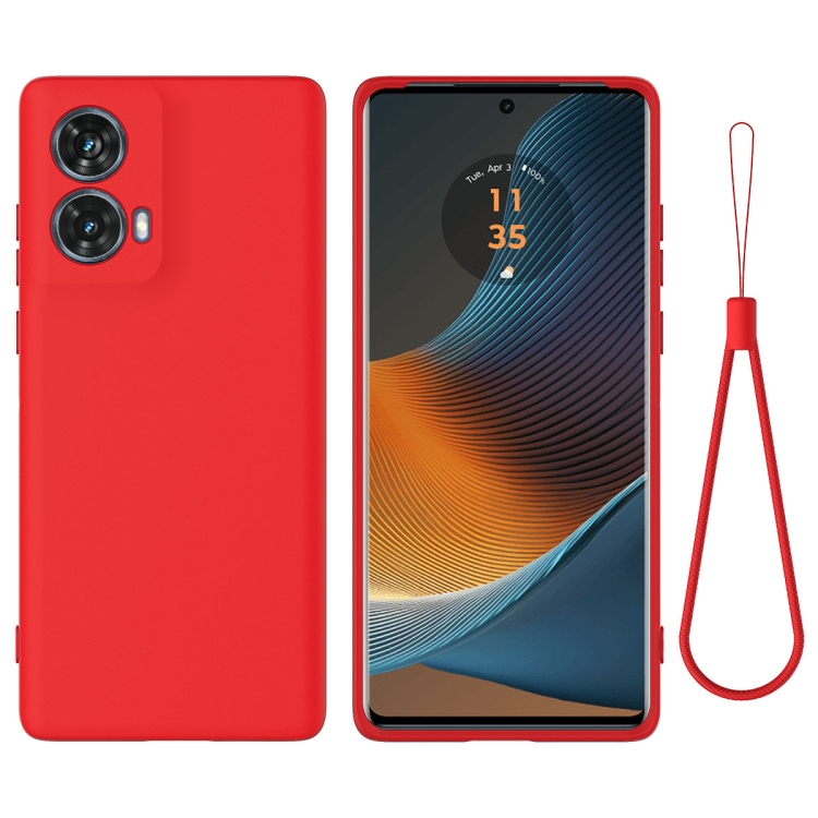 RUBBER Zaščitni Pokrov Za Motorola Moto G85 5G Rdeč