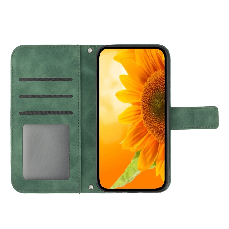 ART SUNFLOWER Ovitek Za Denarnico Z Vrvico Za Sony Xperia 1 VI Zelen