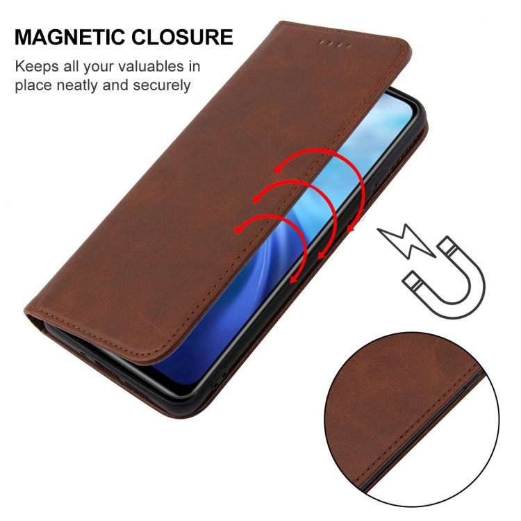 MAGNETIC Zgibni Pokrov Za Oukitel C36 Rjav