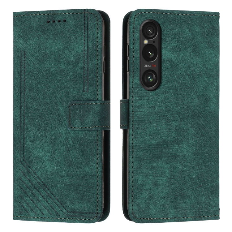 STRIPE Etui Denarnica S Paščkom Sony Xperia 1 VI Zelena