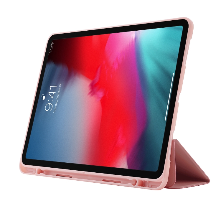 LEATHER Zgibni Pokrov Za Apple IPad Pro 11 2024 Svetlo Roza