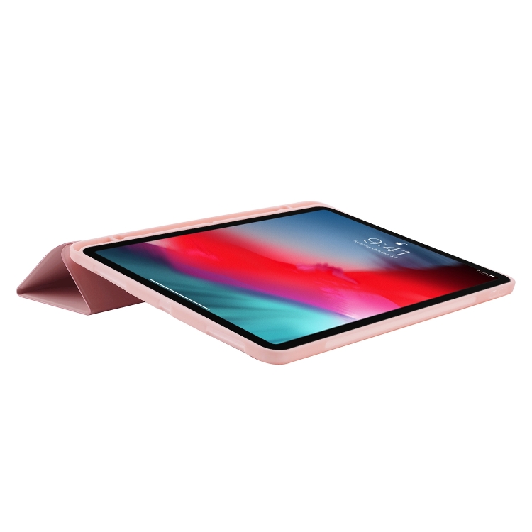 LEATHER Zgibni Pokrov Za Apple IPad Pro 11 2024 Svetlo Roza