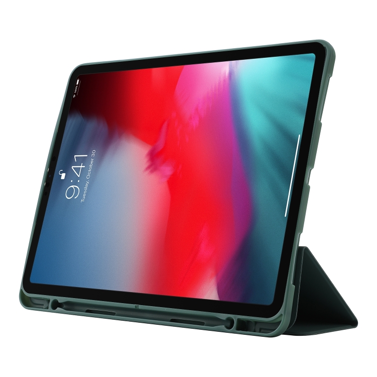 LEATHER Zgibni Pokrov Za Apple IPad Pro 11 2024 Temno Zelen