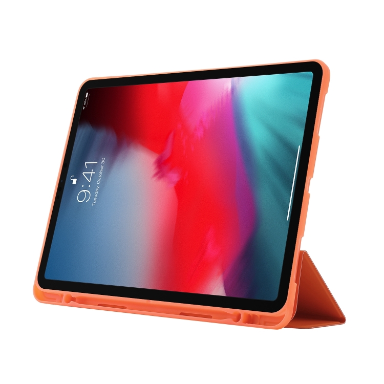 LEATHER Zgibni Pokrov Za Apple IPad Pro 11 2024 Oranžna