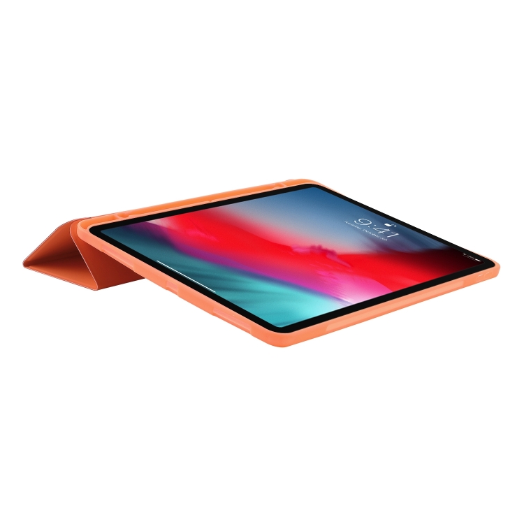 LEATHER Zgibni Pokrov Za Apple IPad Pro 11 2024 Oranžna