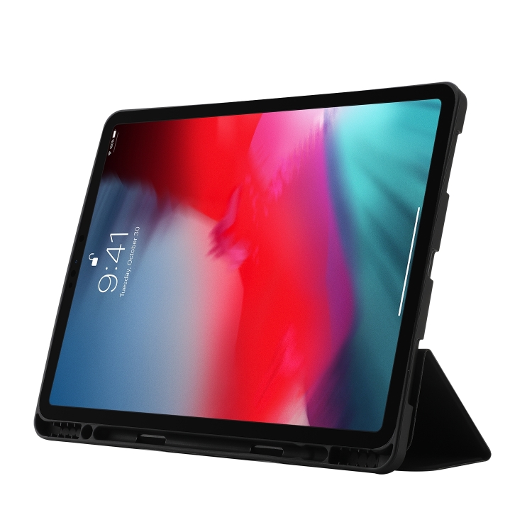 LEATHER Zgibni Pokrov Za Apple IPad Pro 11 2024 črn