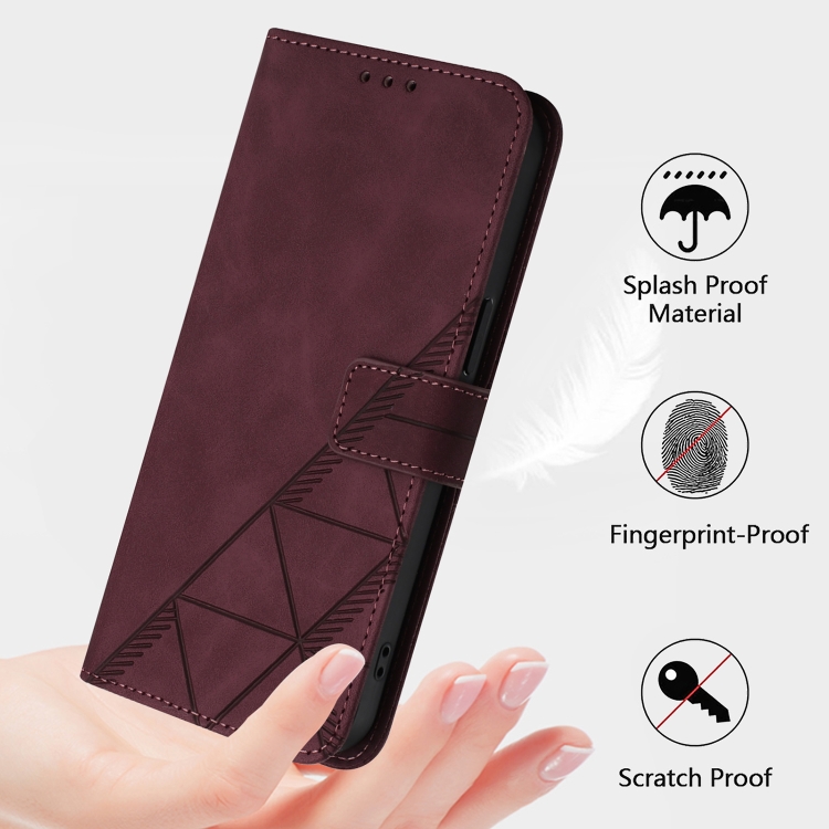 TRIANGLE Etui Za Denarnico S Paščkom Oukitel C51 Bordo