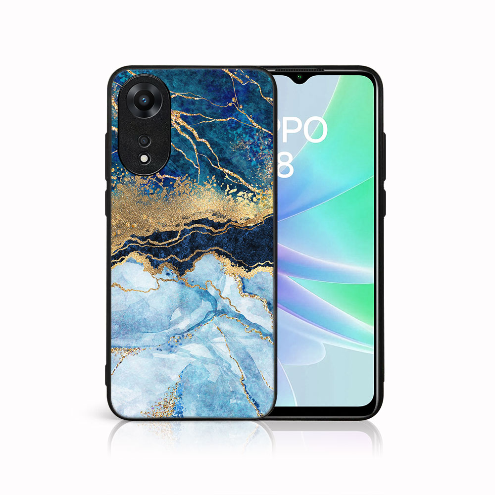 MY ART Zaščitni Pokrov Za Oppo A78 BLUE MARBLE (141)