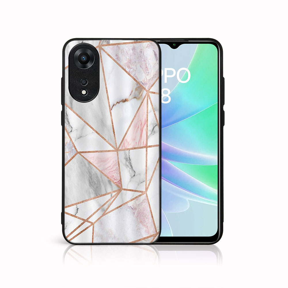 MY ART Zaščitni Pokrov Za Oppo A78 PINK MARBLE (143)