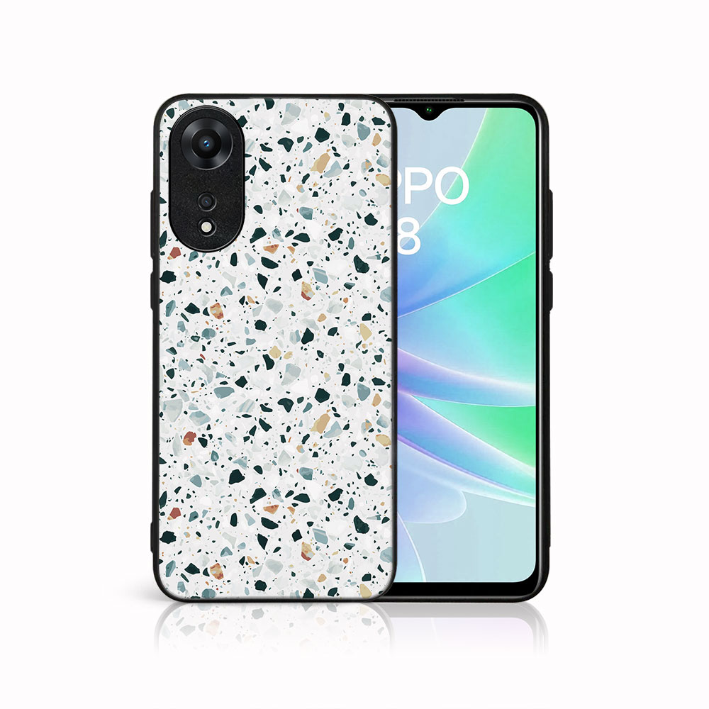 MY ART Zaščitni Pokrov Za Oppo A78 GREY TERRAZZO (163)