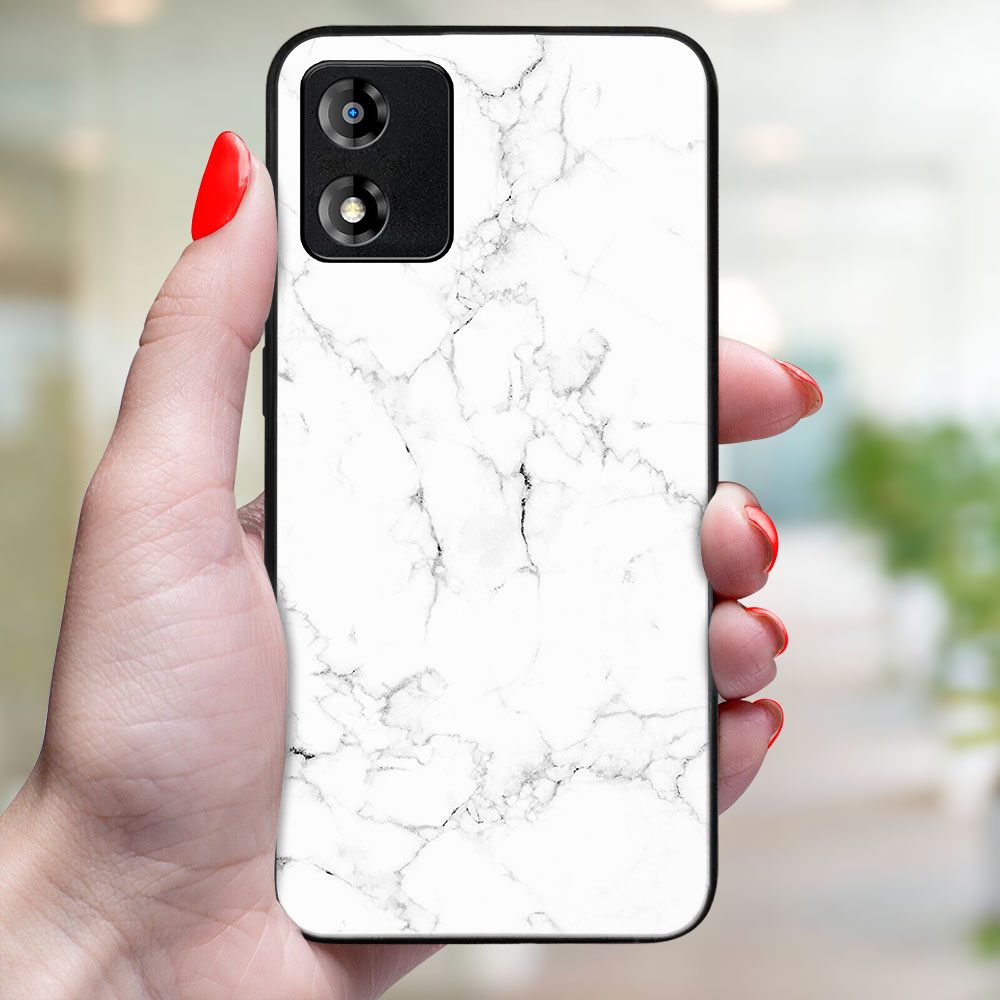 MY ART Zaščitni Pokrov Za Motorola Moto E13 WHITE MARBLE (144)