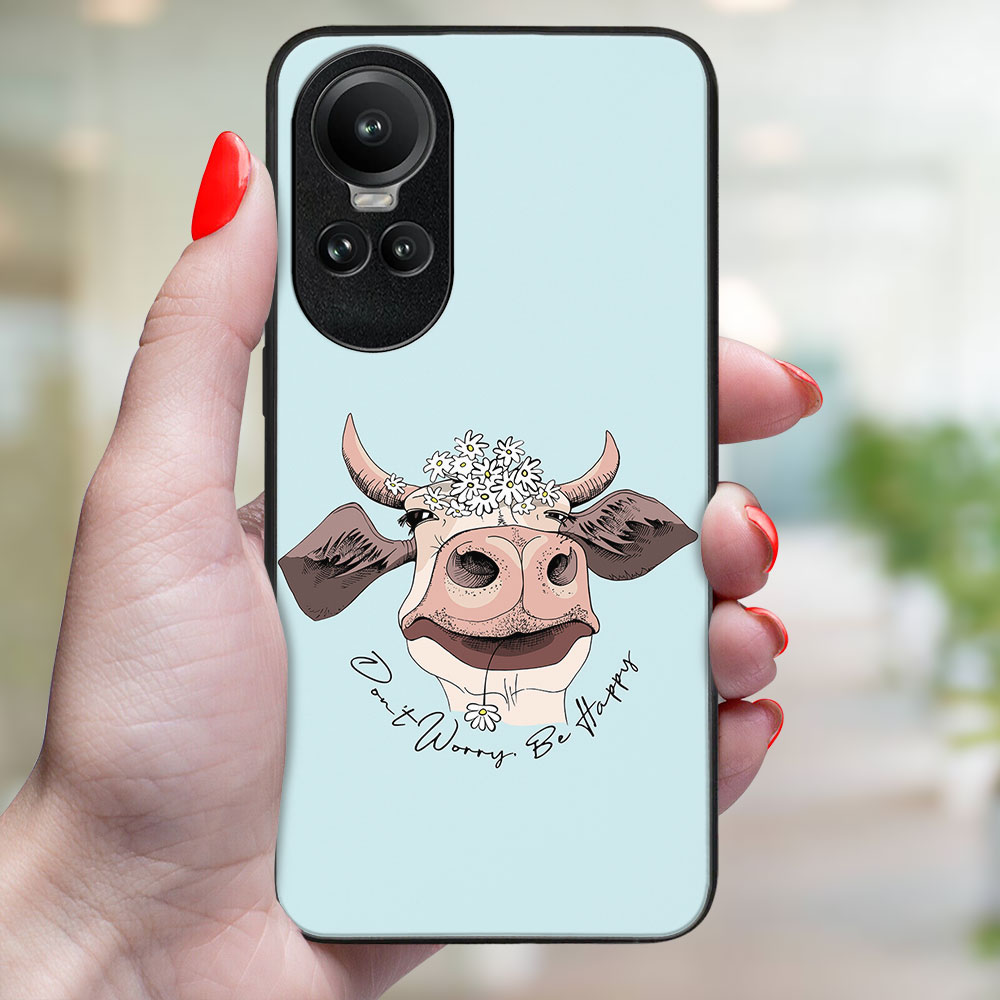 MY ART Zaščitni Pokrov Za Oppo Reno10 5G / Reno10 Pro 5G HAPPY COW (181)