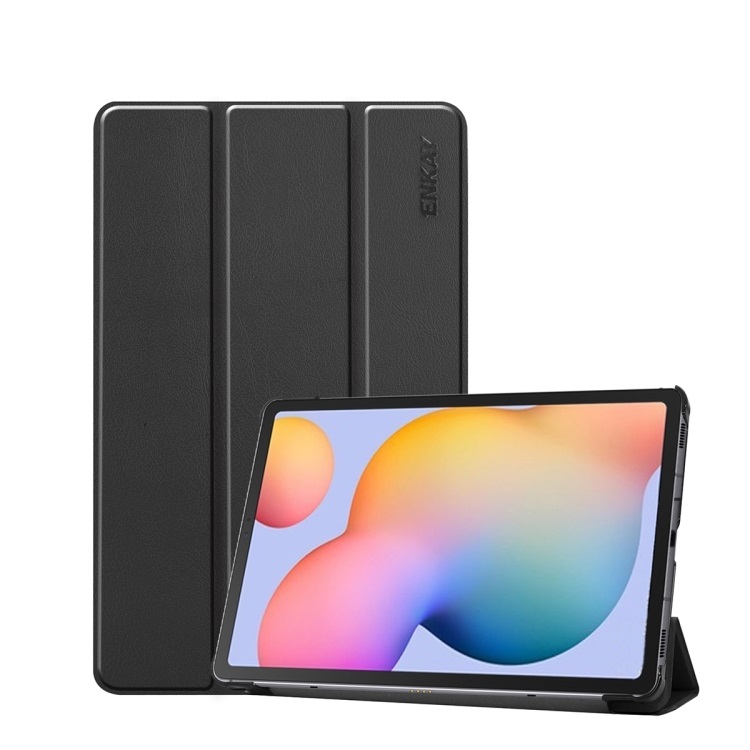 ENKAY LEATHER Zaklápací Obal Pre Samsung Galaxy Tab S6 Lite 2024 / S6 Lite 2022 / S6 Lite čierny