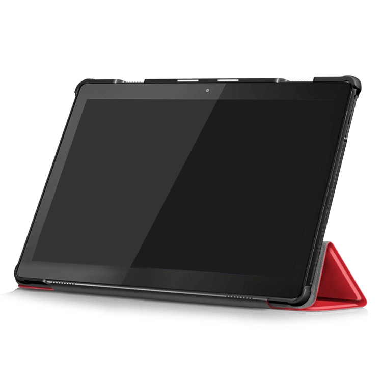 USNJENA Preklopna Torbica Lenovo Tab M10 ( LEATHER / X505L / X505F / ZA4G0019CZ / ZA480034CZ) Rdeča